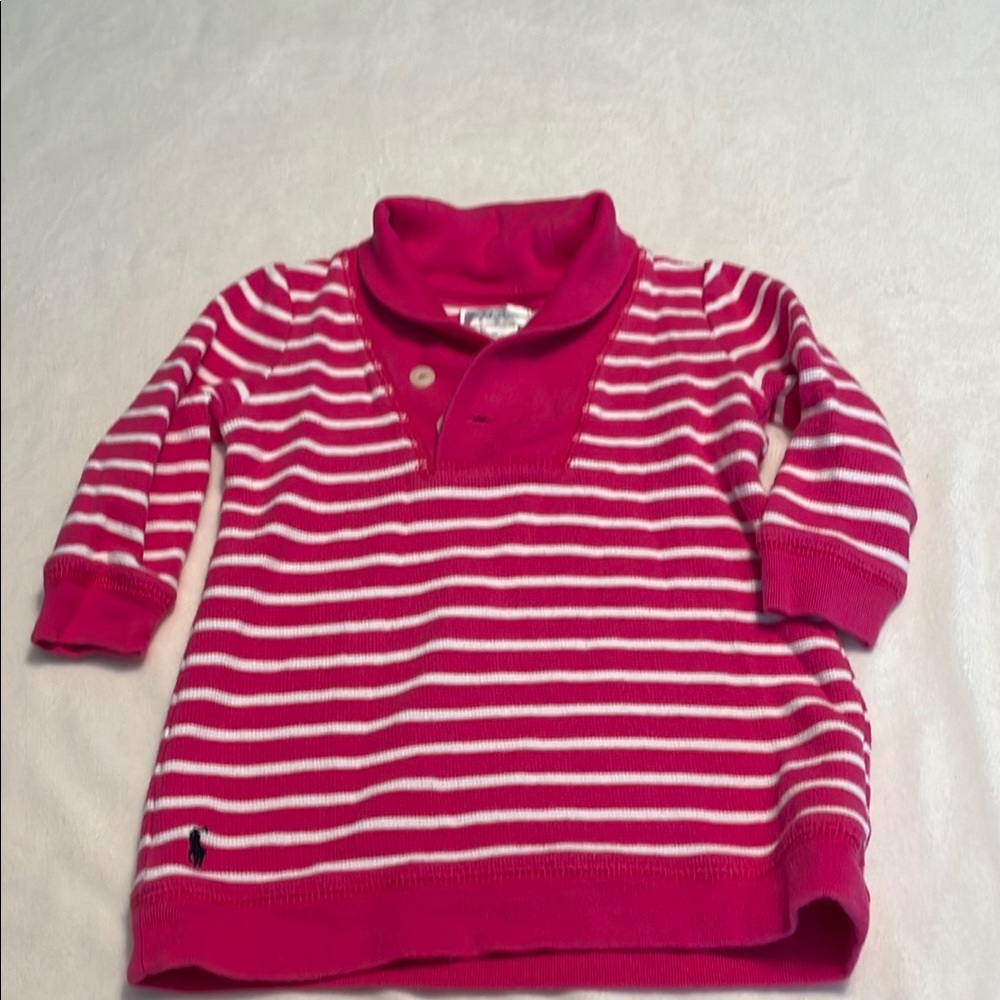 Striped Pink Kids Polo Shirt from Ralph Lauren